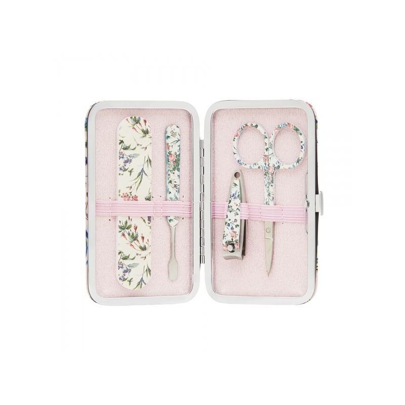 The Vintage Cosmetic Company maniküürikomplekt Pink Floral Satin