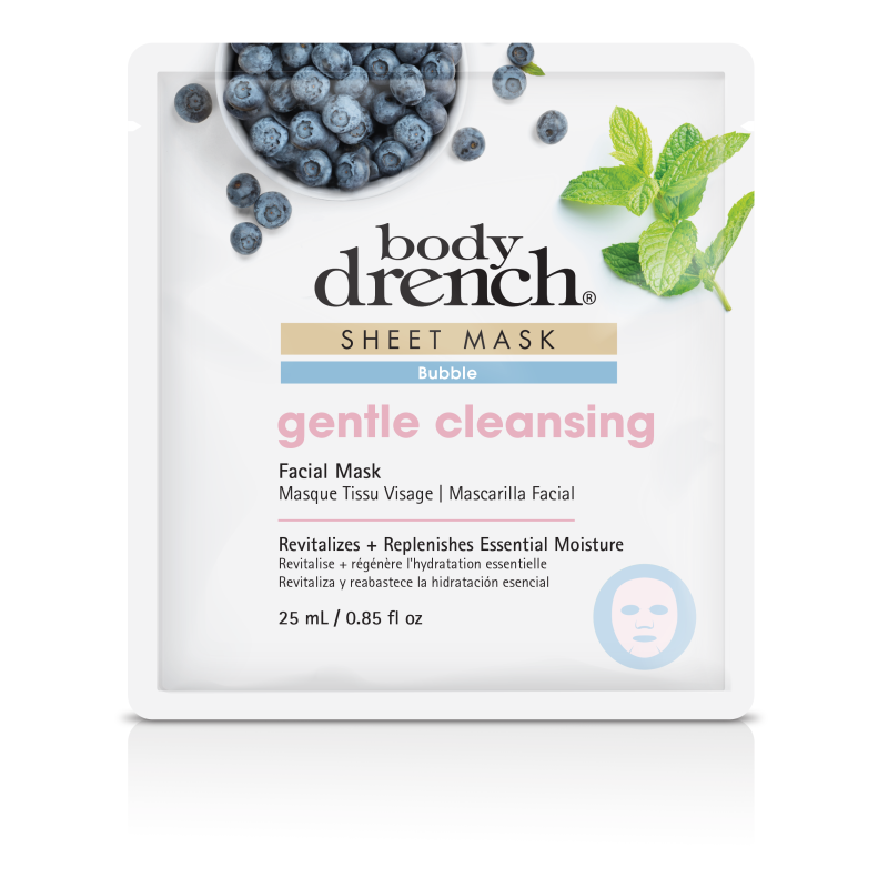 Body Drench Sheet Mask Gentle Cleansing Pink Bubble Kosmeetikakaubamaja