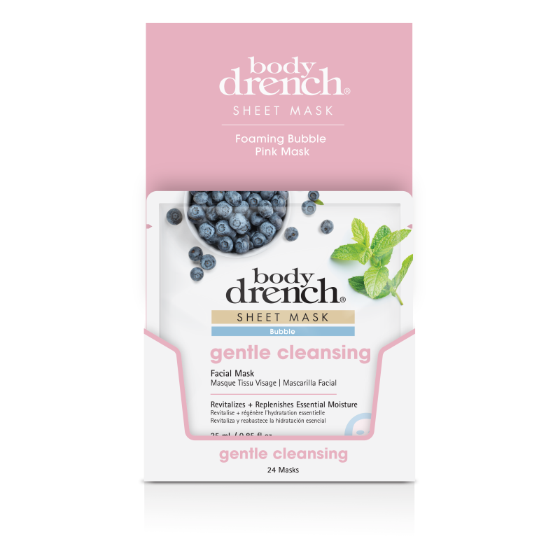 Body Drench Sheet Mask Gentle Cleansing Pink Bubble Kosmeetikakaubamaja