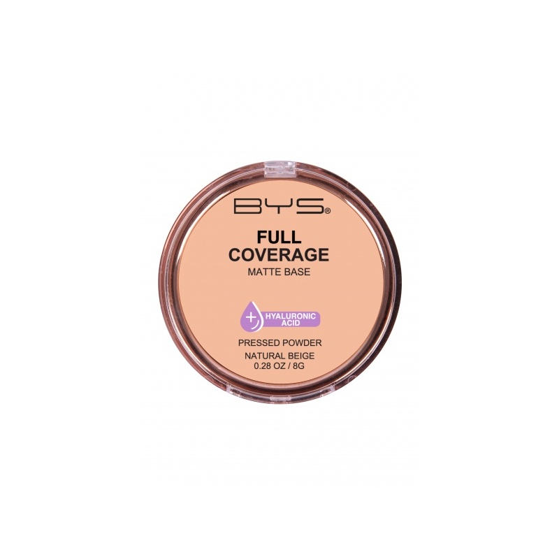 BYS Pressed Powder Full Coverage Natural Beige