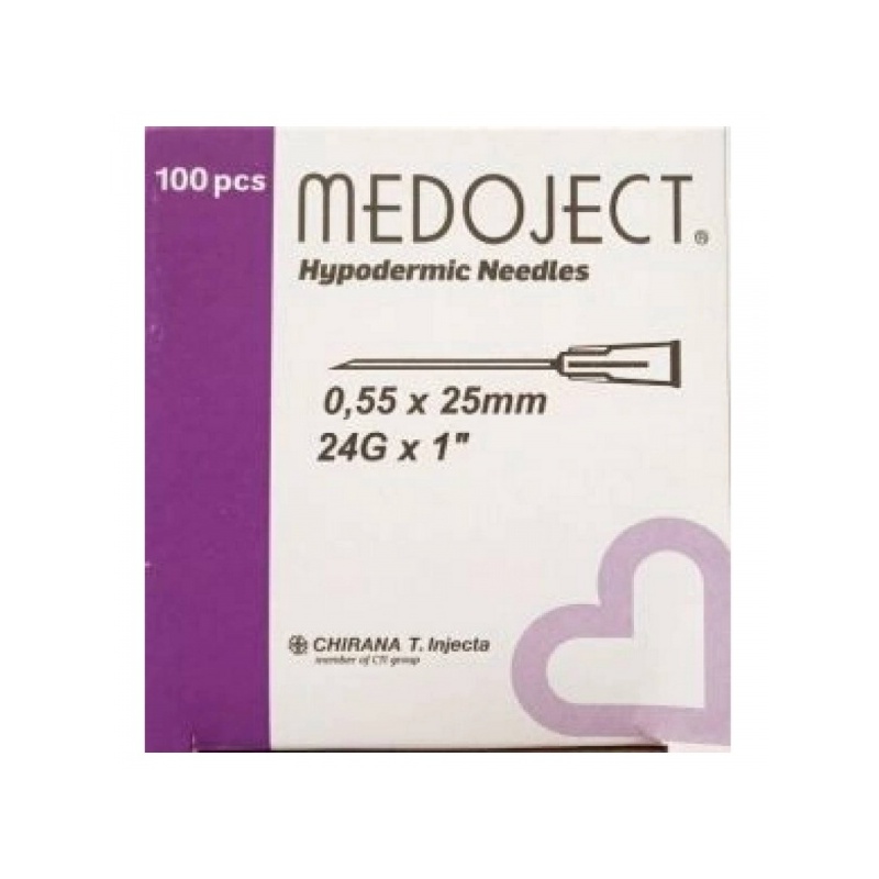 Medoject Needles 24g 0.5*25 100pcs