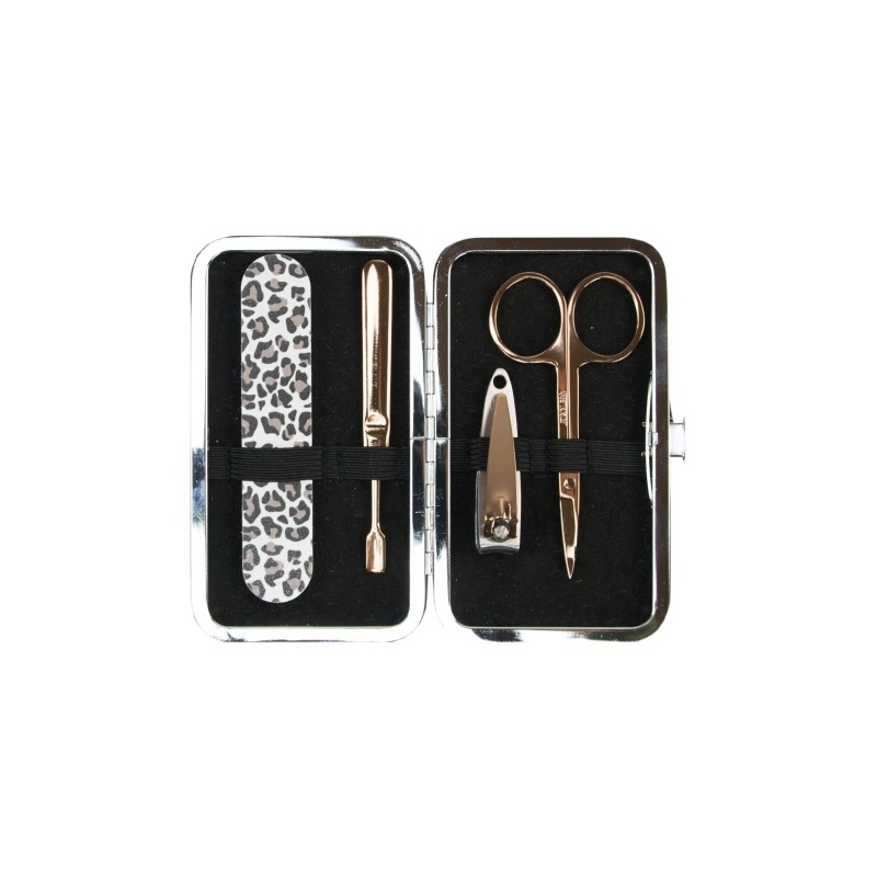 The Vintage Cosmetic Company Manicure Purse Leopard Print