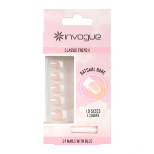 Invogue Bare French Square Nails - Pack of 24