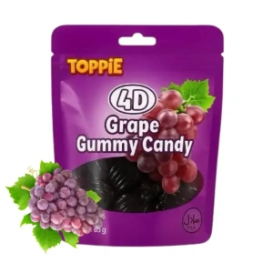TOPPIE Halal 4D Grape Gummy Candy 80g 
