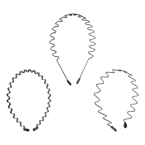 Brushworks Flexi Zig Zag Headbands - 3 Pack