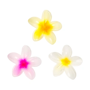 Brushworks Tropical Flower Claw Clips - 3 Pack
