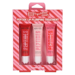BYS Peptide Plump Up Lip  Treatment 3pc Gift Set Hearts