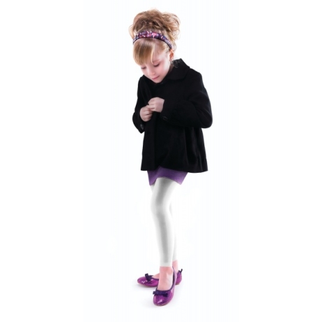 Marilyn Lasten leggingsit SUZAN SHINE 100 den valkoinen 128/146