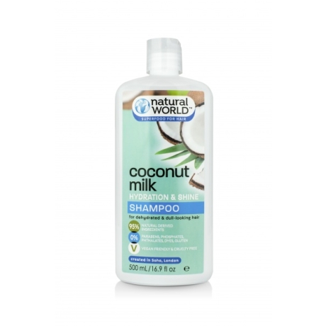 Natural World Coconut Milk Hydration&Shine Shampoo 500ml