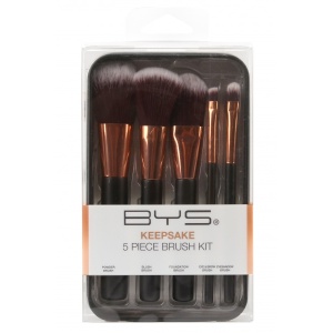 BYS Makeup Brushes In Keepsake Rose Gold 5pc