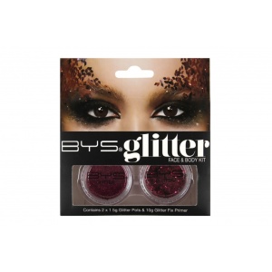 BYS Glitter näole ja kehale FUCHSIA 2tk