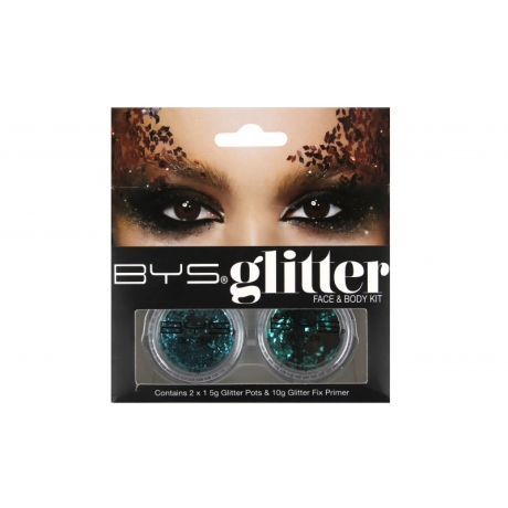 BYS Glitter Face and Body Kit TEAL