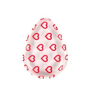 BYS Silicone Blending Sponge Teardrop Clear with Red Hearts