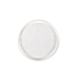 BYS Спонж для макияжа Silicone Blending Round Clear with AB Glitter