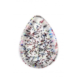 BYS Meikkisieni Silicone Blending Sponge Teardrop Clear with Rainbow Glitter