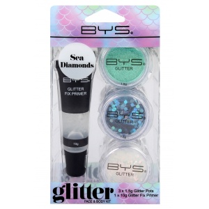 BYS Glitter näole ja kehale SEA DIAMONDS 3tk