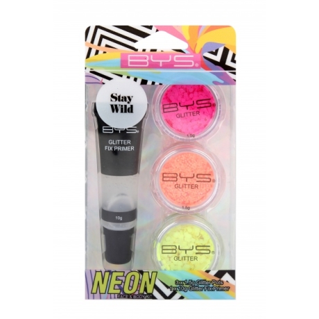 BYS Neon Glitter Face & Body Kit STAY WILD