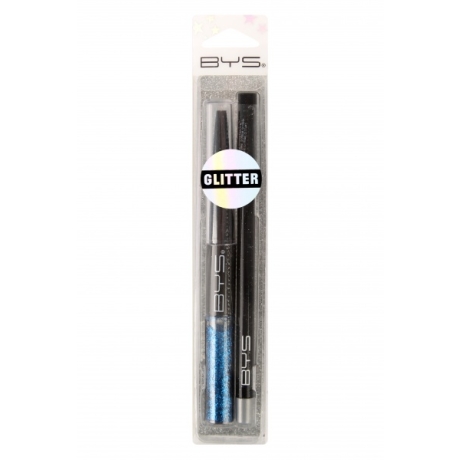 BYS Лайнер и карандаш для глаз Glitter Eye Duo Silver & Blue