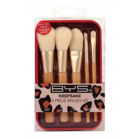 BYS Makeup Brushes in Keepsake Tin Safari 5 pc