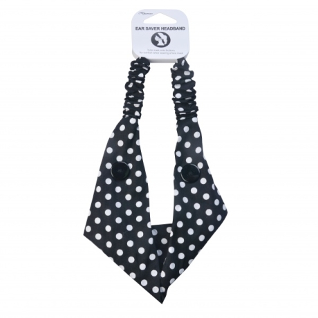 BYS Peapael Ear Saver With Buttons Polka dot