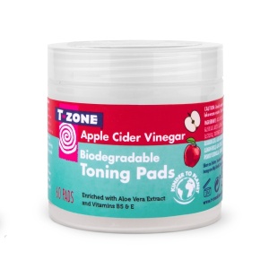 TZone Skincare Биоразлагаемые тонизирующие очищающие подушечки Apple Cider Vinegar 60шт