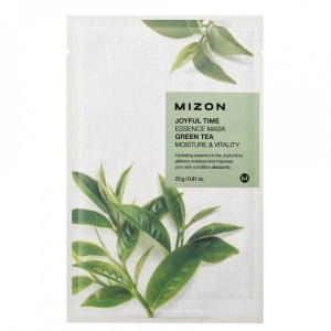 Mizon Joyful Time Essence Mask Green Tea Тканевая маска с эстрактом зеленого чая 23г