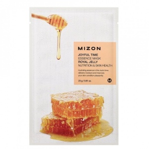 Mizon Joyful Time Essence Mask Royal Jelly Питательная тканевая маска с пчелиным маточным молочком 23г