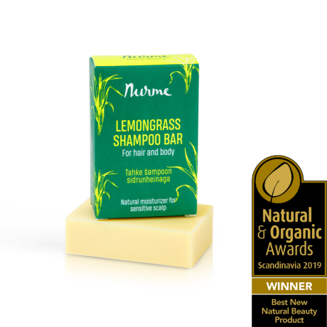 Nurme Lemongrass Shampoo Bar for sensitive sculp 100g 