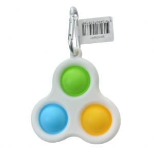 Pop Fidget Toy Keyring green yellow blue