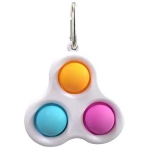 Pop Fidget Toy Keyring pink blue orange