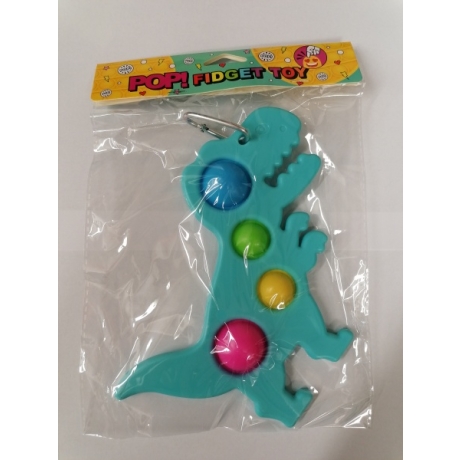 Pop Fidget Toy Keyring Dino