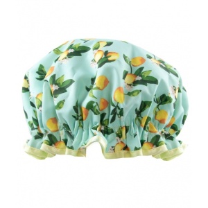 The Vintage Cosmetic Company Shower Cap Lemon Print