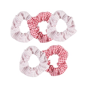 The Vintage Cosmetic Company Hair Scrunchies Gingham 5pcs