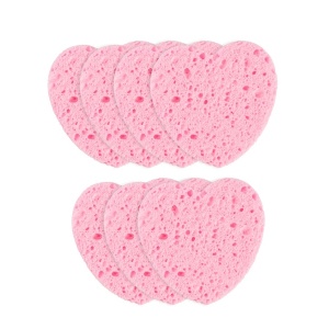 The Vintage Cosmetic Company 7 Piece Cleansing Sponges Pink Heart