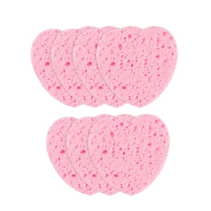 The Vintage Cosmetic Company 7 Piece Cleansing Sponges Pink Heart