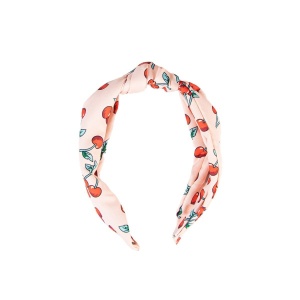 The Vintage Cosmetic Company Knotted Headband Cherry Print