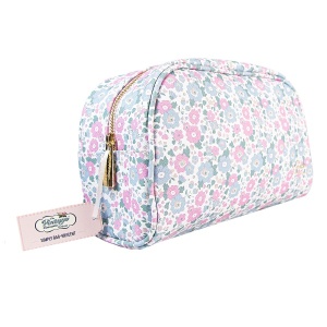The Vintage Cosmetic Company Make-up Bag Large Oval Periwinkle