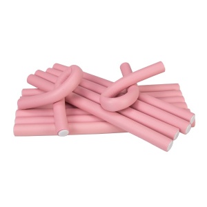 The Vintage Cosmetic Company Bendy Hair Rollers Pink 12pc