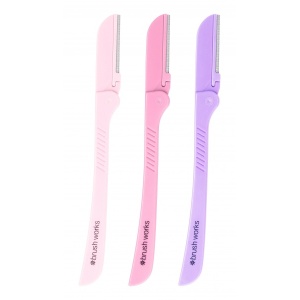 Brushworks Precision Eyebrow Razor 3pc