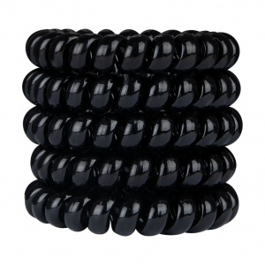 Brushworks Резинки для волос Wonder Bobble Large Black 5шт