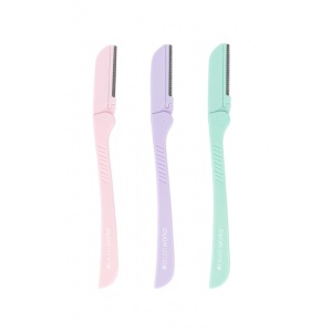 Brushworks Pastel Eye Brow Razors 3pc