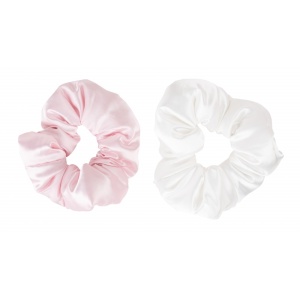 Brushworks Large Cloud Scrunchies Pink & White