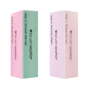Brushworks Pastel Nail Buffing Blocks 2 Pack