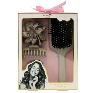 Danielle Hair Brush, Scrunchie & Clip Set