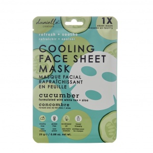 Danielle Cooling Face Sheet Mask Cucumber with white tea and Aloe kangasmask 1tk