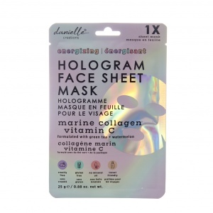 Danielle Hologram Face Sheet Mask with marine collagen and vitamin C kangasmask 1tk