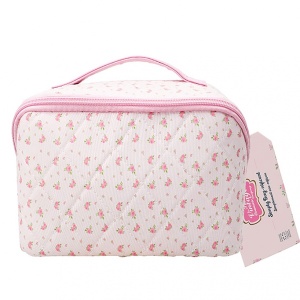 The Vintage Cosmetic Company Rose Diagonal Zip Bag