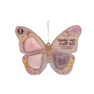 Danielle Makeup Puff Set Butterfly 6pc