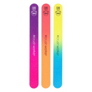 Brushworks Neon Nail Files 3 Pack