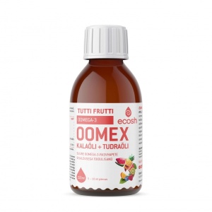 Ecosh Oomex oomega-3 kalaõli + tudraõli Tutti Frutti 150 ml